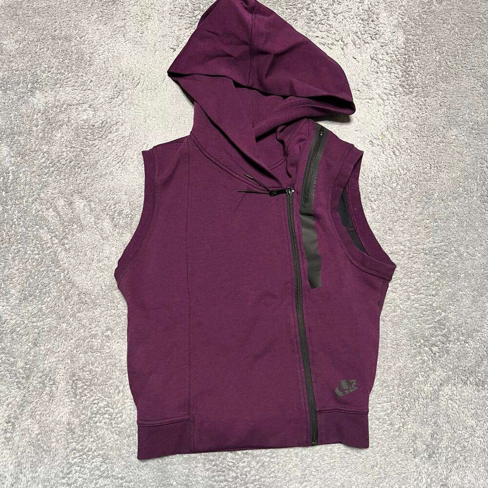 Nike Sportswear Tech Fleece Womens Small Sleeveless Hooded Sweatshirt 689067